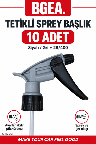 PREMIUM 10'LU TRİGGER SPREY SİYAH/GRİ 28/400
