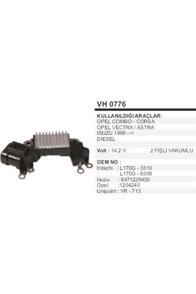 VERTEX Konjektor Hitachi Opel Combocorsa Vakumlu VH0776