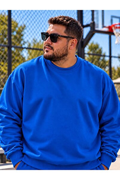 BENROMA 3 Yarn Combed Cotton Plus Size Unisex Sweatshirt Me3