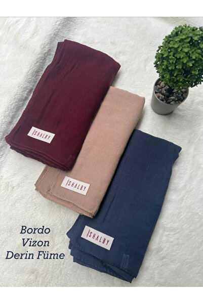 shalby Hijab Women's Soft Textured Cotton Crash Shawl Set of 3