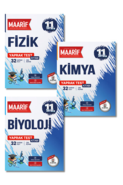 ÖZDEBİR YAYINEVİ 11.Sınıf Fen Bilimleri Yaprak Test Fizik,Kimya,Biyoloji (Maa...