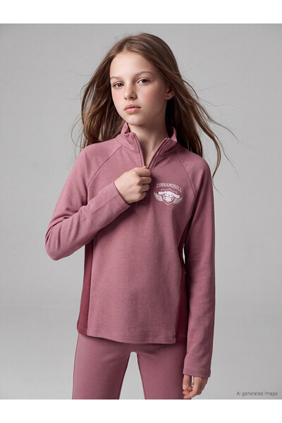 LC Waikiki Rmz Gi̇yi̇m Farkiyla Cinnamoroll Printed Girls' Soft Touch T-Shirt