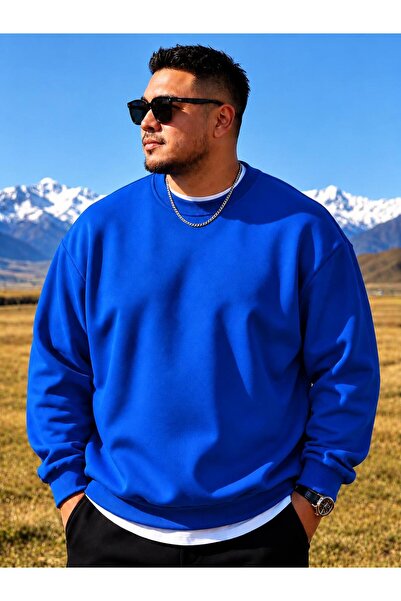 BENROMA 3 Yarn Combed Cotton Plus Size Unisex Sweatshirt Me2