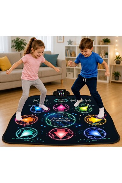LEIBOO Covoraș de dans muzical interactiv, Provocare de dans, Bluetooth, Lumi...