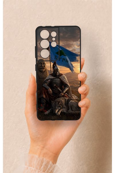 Vip Case Samsung S21 Ultra Compatible Kıpçak Military Patterned Silicone Case