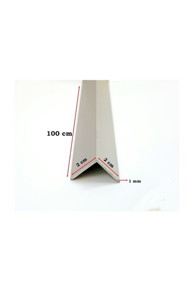 GÜLOĞLU Alüminyum Köşe Profili Alüminyum Köşebent L Profil Gri( 2 cm X 2 cm X...