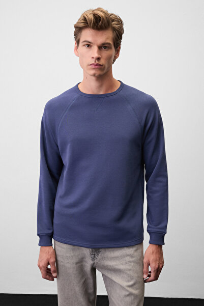 GRIMELANGE Gormak Men's Long Sleeve Blue Sweatshirt