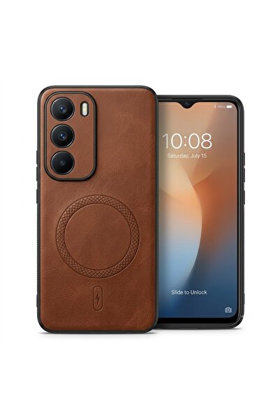 Nezih Case Vivo Y19S ile Uyumlu Kamera Korumalı Suni Deri Manyetik Şarj Özell...