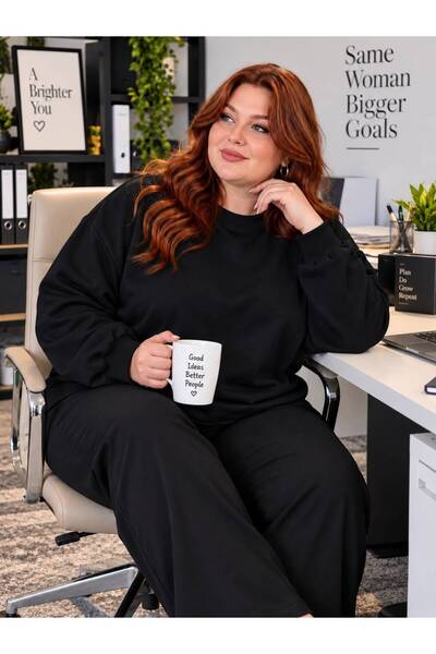BENROMA 3 Yarn Combed Cotton Plus Size Unisex Sweatshirt Me1