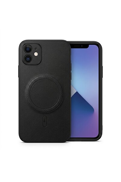 Nezih Case İphone 11 ile Uyumlu Kamera Korumalı Suni Deri Manyetik Şarj Özell...