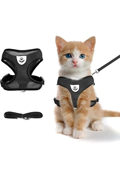 Lonimia Cat Harness and Leash Set, Mesh Design Ventilation Soft Adjustable Re...
