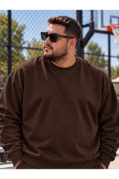 BENROMA 3 Yarn Combed Cotton Plus Size Unisex Sweatshirt Me3