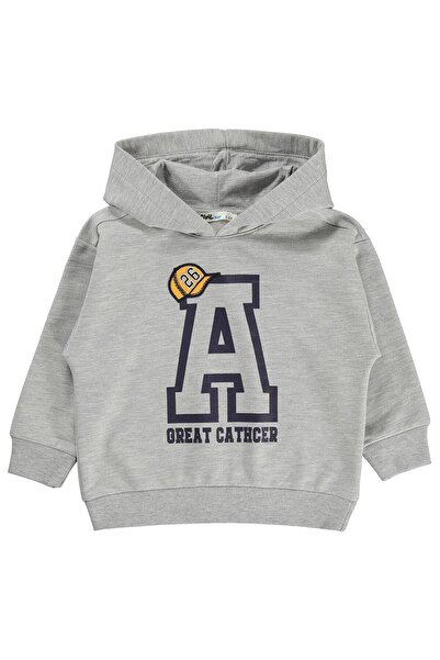 Civil Boys Civil Erkek Çocuk A Baskılı Sweatshirt | 2 İp Uzun Kol Kapşonlu | ...