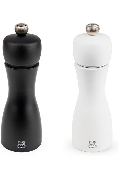 Peugeot 2/24260 Tahiti 6 Inch Black Pepper Mill and White Salt Mill Set
