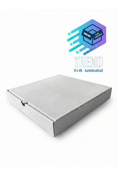 21,5x21,5x4 Cm Baskısız Pizza Pide Kutusu Beyaz 50 Adet