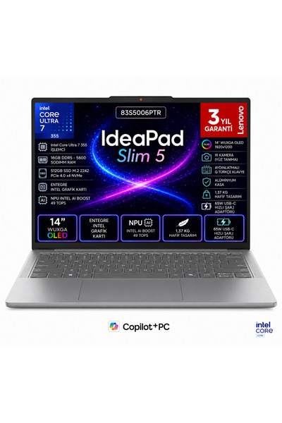 LENOVO IdeaPad Slim 5 14IPH11 Intel Core Ultra 7 355 16 GB 512 GB M2 SSD CoPi...