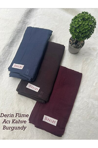 shalby Hijab Women's Soft Textured Cotton Crash Shawl Set of 3
