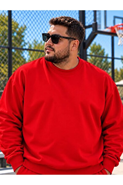 BENROMA 3 Yarn Combed Cotton Plus Size Unisex Sweatshirt Me3