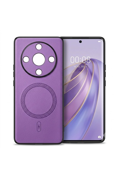 Nezih Case Huawei Honor X9B ile Uyumlu Kamera Korumalı Suni Deri Manyetik Şar...