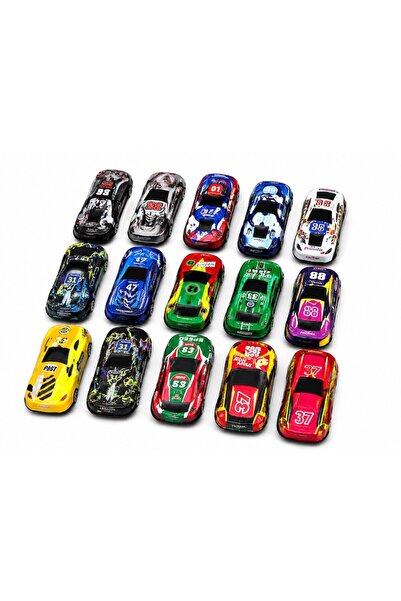 LEIBOO Set of 12 Metal Racing Cars, with Pull Back Function, Multicolor Sport...