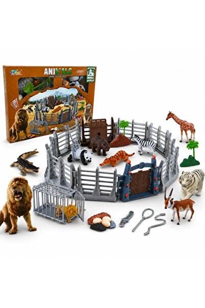 LEIBOO Set de joacă cu animale sălbatice, Lumea Animalelor, Parc Zoologic cu ...