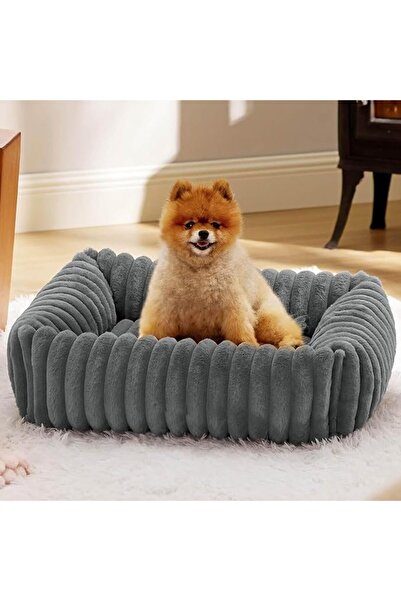 GENERAL Cute Dog Bed for Small Medium Dogs - Washable Furry Puppy Beds, Recta...