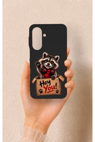 Vip Case Samsung A27 Compatible Cute Raccoon Patterned Silicone Case