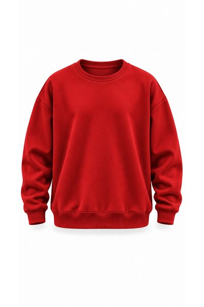Karatopak 3'lü İki İplik Şardonlu Bisiklet Yaka Oversize Unisex Sweatshirt