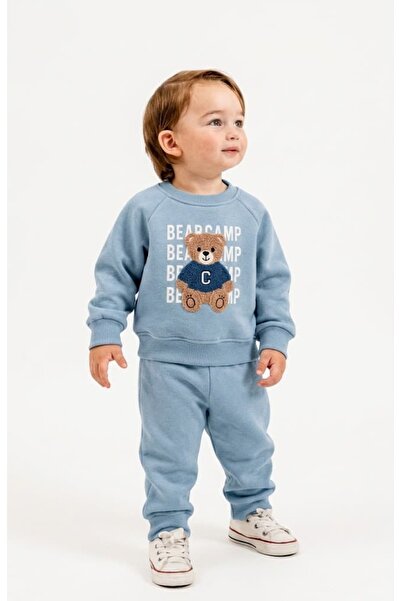 Valia Baby طقم ملابس للأطفال الأولاد من القطن المطرز من "BEAR CAMP" مكون من ق...