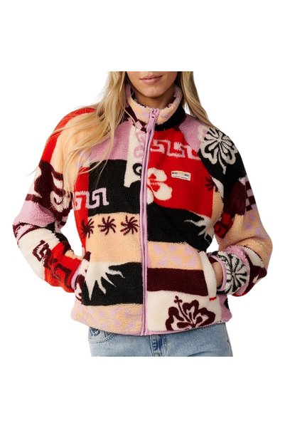 Rip Curl Πάρτι Γουέιβ Ολόσωμο Φλις με Φερμουάρ Πολύχρωμο XL