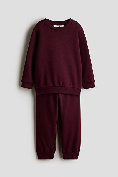 H&M 2 Parçalı İçi Tüylü Sweatshirt Set