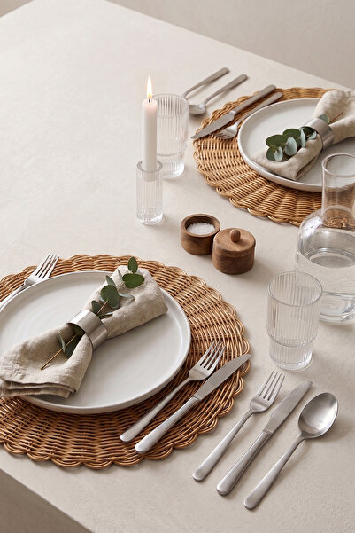 Kitchen Life Σετ 2 τεμαχίων Rattan American Service Set 35 cm Supla Runner Πα...