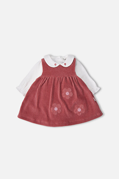 Bebetto Velvet Dress 2-Piece Set (Shining Girl) Dried Rose