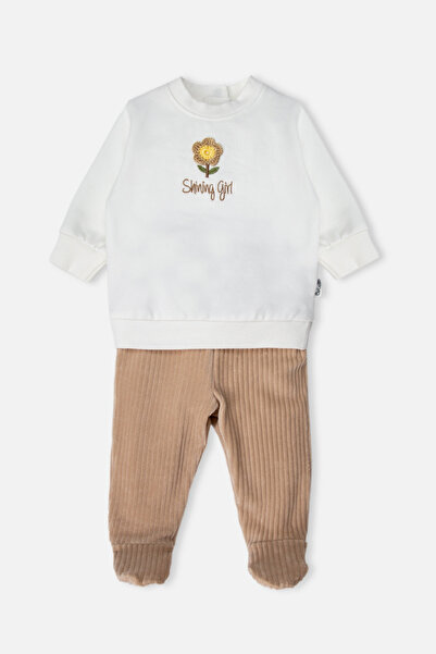 Bebetto Two-Piece Sweat Set (Shining Girl) Beige