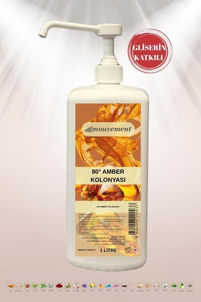 MOUVEMENT Gliserin Katkılı Lüks Amber Kolonyası 80° Basmalı Başlıklı – 1 Litre