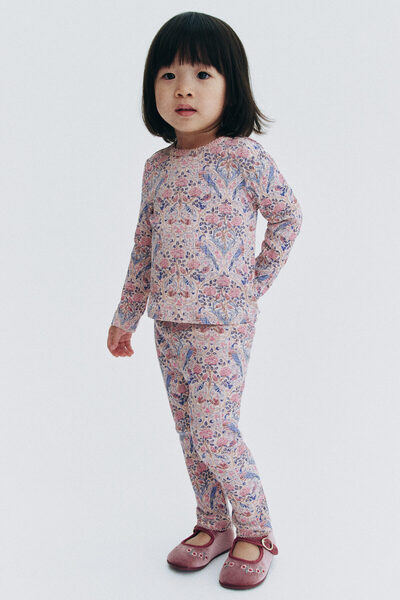 H&M 2 Parçalı Pamuklu ve Baskılı Set