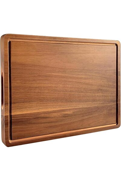 GENERAL Acacia Wood Cutting Board, 42 x 33 x 2.5 CM Large Chopping Board with...