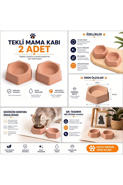 miyorapet KEDİ KÖPEK MAMA SU KABI TEKLİ
