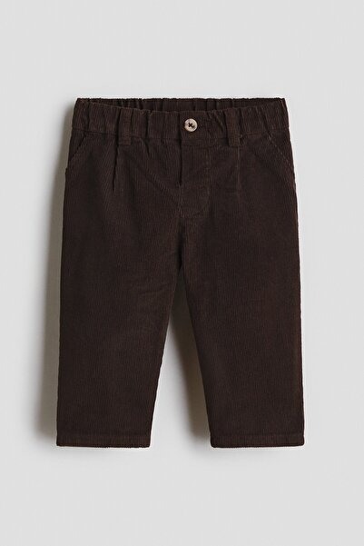 H&M Pamuklu ve Fitilli Kadife Pantolon