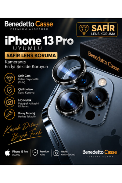 lucek cases واقي عدسة الكاميرا من الياقوت المتوافق مع iPhone 13 Pro - سهل الت...