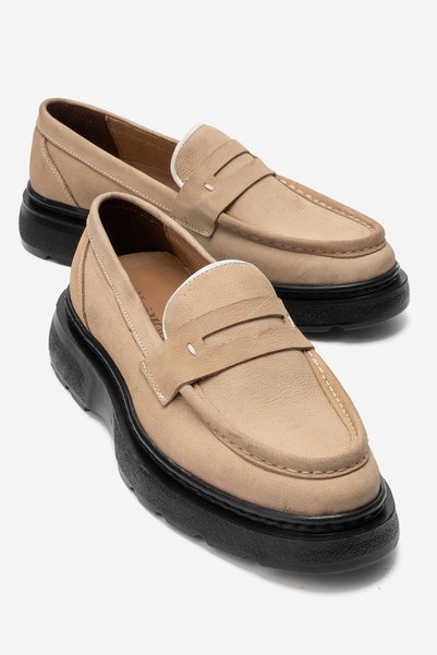 depderi Genuine Nubuck Leather Men's Shoes