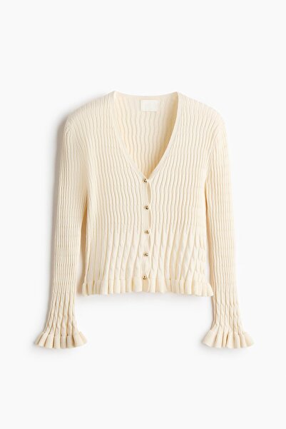 H&M Fırfırlı ve V Yakalı Hırka