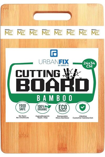 GENERAL UrbanFix Large Natural Bamboo Wood Chopping Cutting Board for Kitchen...