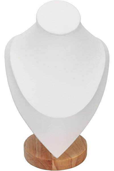 Zudoo Necklace Display, Wooden Necklace Chain Jewelry Bust Display Holder Sta...