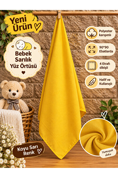 Algitsin O L A Bebe Sarılık Tülbenti+Yüz Örtüsü