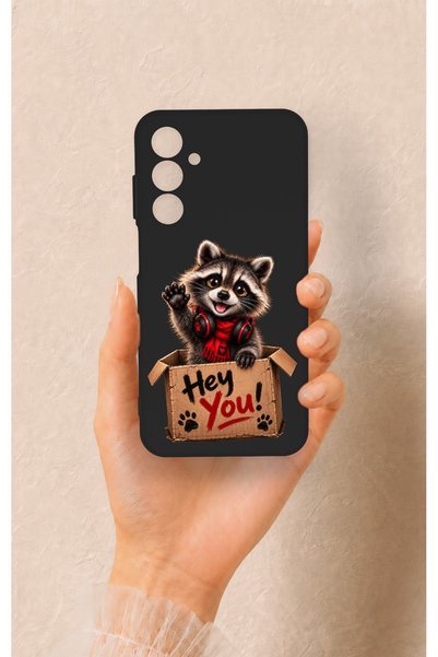 Vip Case Samsung A25 Compatible Cute Raccoon Patterned Silicone Case