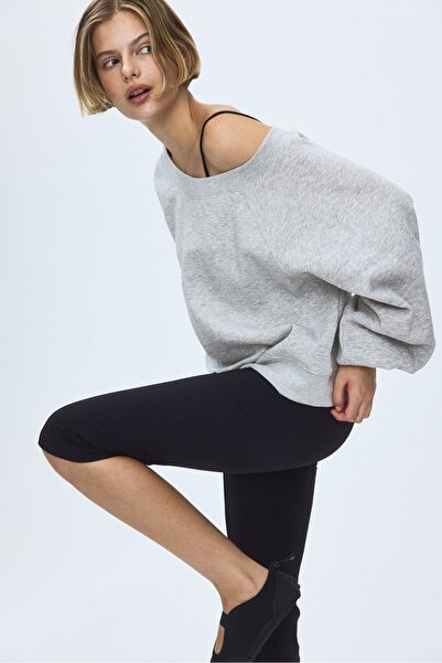 H&M Omuzları Açık Sweatshirt
