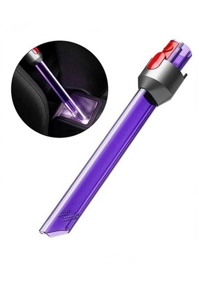 Rovexa Dyson V7 V8 V10 V11 V15 Accesoriu lung violet compatibil cu LED-uri luminoase - Cap de curățare pentru mobilierul scaunelor