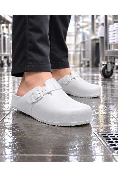 GEZER Unisex Anatomical Sole Closed Front No Holes Eva Office Hospital Work Y...
