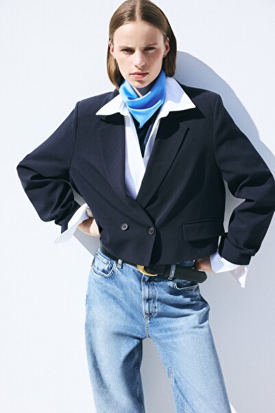 H&M Kısa Kruvaze Blazer